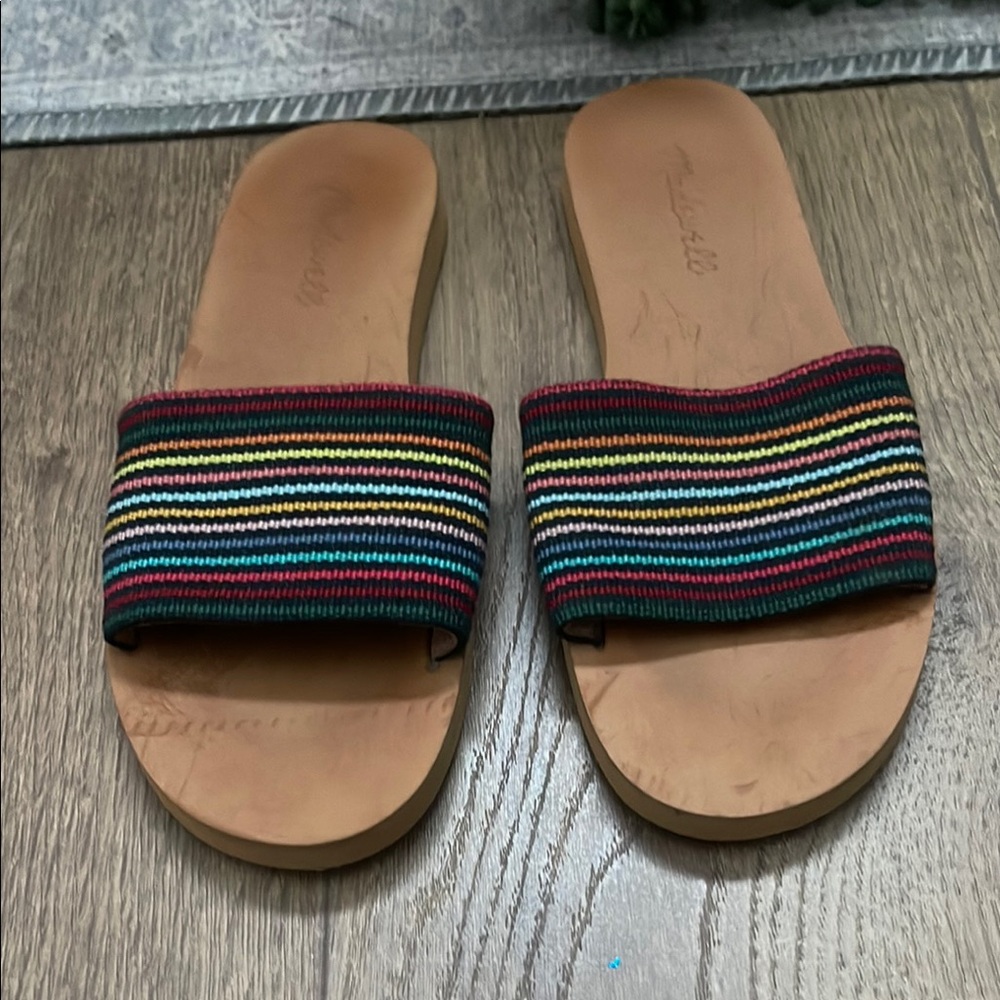 Madewell Red and Green Sandals